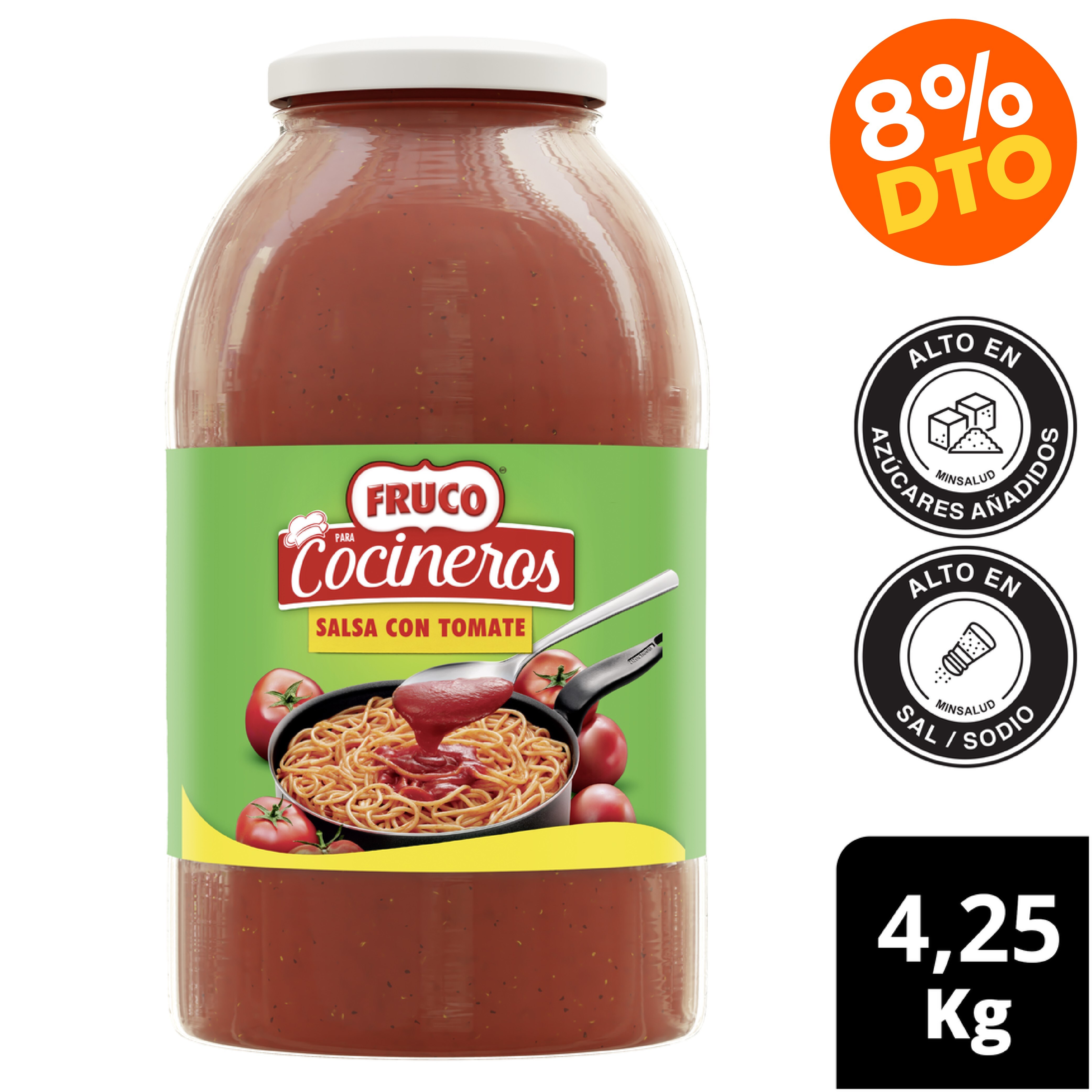 Fruco® para Cocineros Salsa con Tomate Galón - ¡Pide online tu Fruco® para Cocineros Salsa con Tomate Galón! Perfecta para combinar con tus platos, con un sabor balanceado de tomate y especias